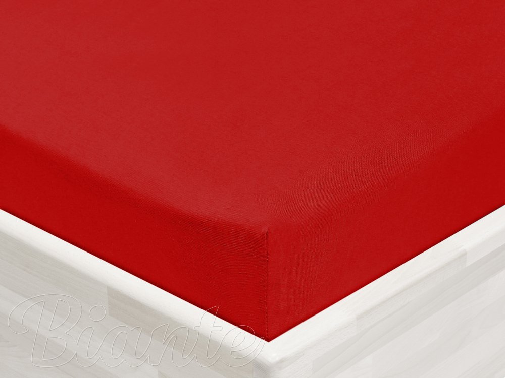 Dětské jersey napínací prostěradlo do postýlky JR-007 Sytě červené - detail 1 - Biante.cz Dětské jersey napínací prostěradlo do postýlky JR-007 Sytě červené - detail 1 - Biante.cz