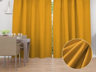 Sametový závěs na míru Velvet Premium SVP-037 Zlatavě oranžový - Biante.cz