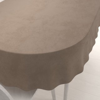 Sametový oválný ubrus Velvet Premium SVP-005 Světle hnědý - Biante.cz