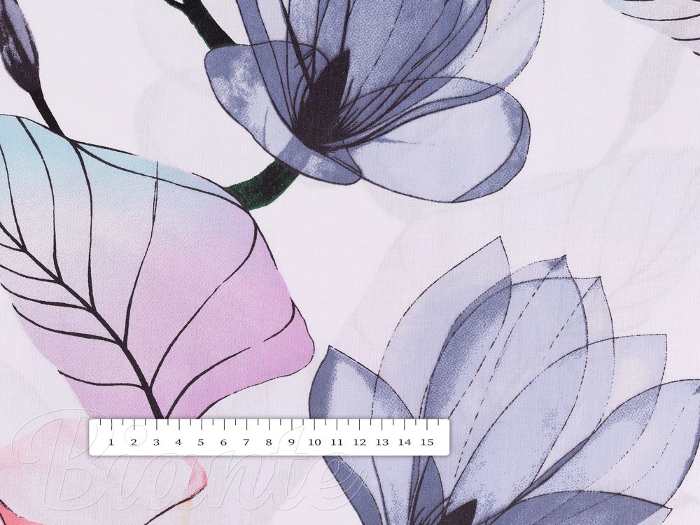 Bavlněná látka/plátno Sandra SA-333 Velké květy magnolie a kaly - šířka 160 cm - detail 3 - Biante.cz Bavlněná látka/plátno Sandra SA-333 Velké květy magnolie a kaly - šířka 160 cm - detail 3 - Biante.cz