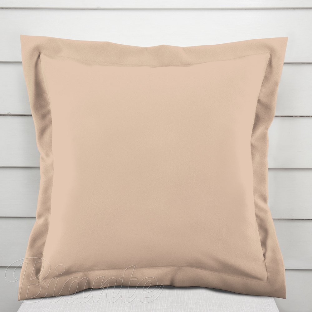 Bavlněný povlak na polštář s lemem Moni MO-047 Béžový - Biante.cz