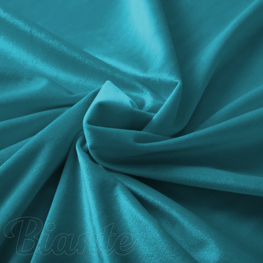 Sametová látka Velvet Premium SVP-035 Tyrkysově modrá - šířka 280 cm - detail 1 - Biante.cz