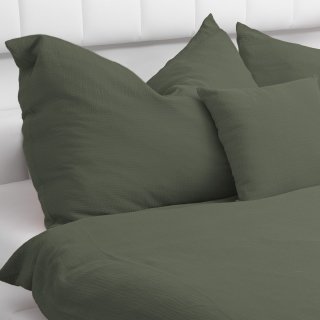 Dětské mušelínové povlečení do postýlky Nature MSN-076 Zelená khaki - detail 1 - Biante.cz