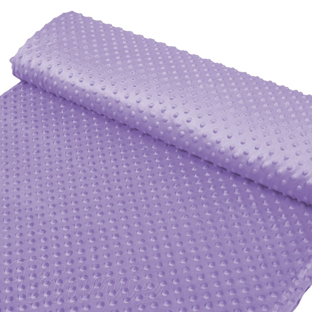 Dětská látka Minky TOP 3D puntíky MKP-058 Fialová - šířka 170 cm - detail 2 - Biante.cz