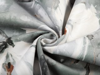 Zamatová látka Tamara TMR-016 Designové kvetiny na sivozelenom - šírka 155 cm - detail 1 - Biante.sk Zamatová látka Tamara TMR-016 Designové kvetiny na sivozelenom - šírka 155 cm - detail 1 - Biante.sk