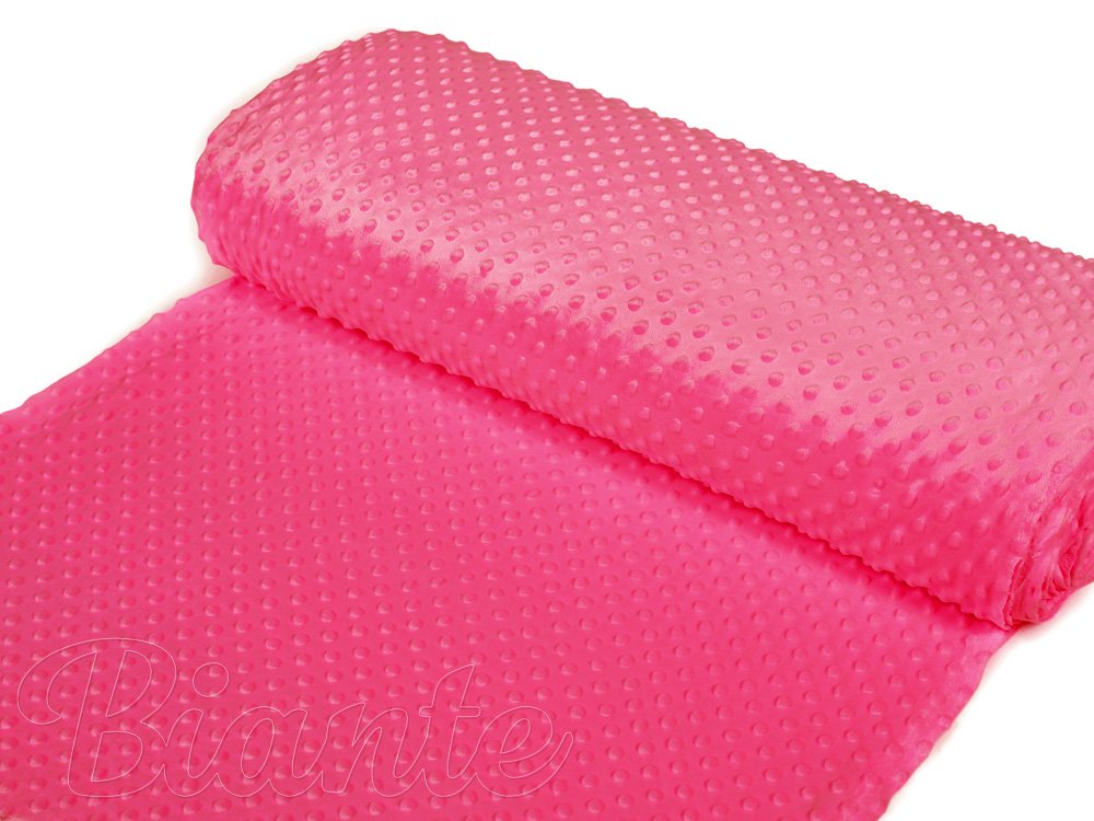 Dětská látka Minky 3D puntíky MKP-009 Fuchsiová - šířka 150 cm - detail 2 - Biante.cz Dětská látka Minky 3D puntíky MKP-009 Fuchsiová - šířka 150 cm - detail 2 - Biante.cz