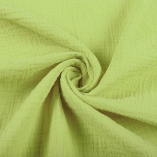 Mušelín dvojitá gázovina MSN-058 Světle pistáciová - metráž šířka 140 cm - Biante.cz