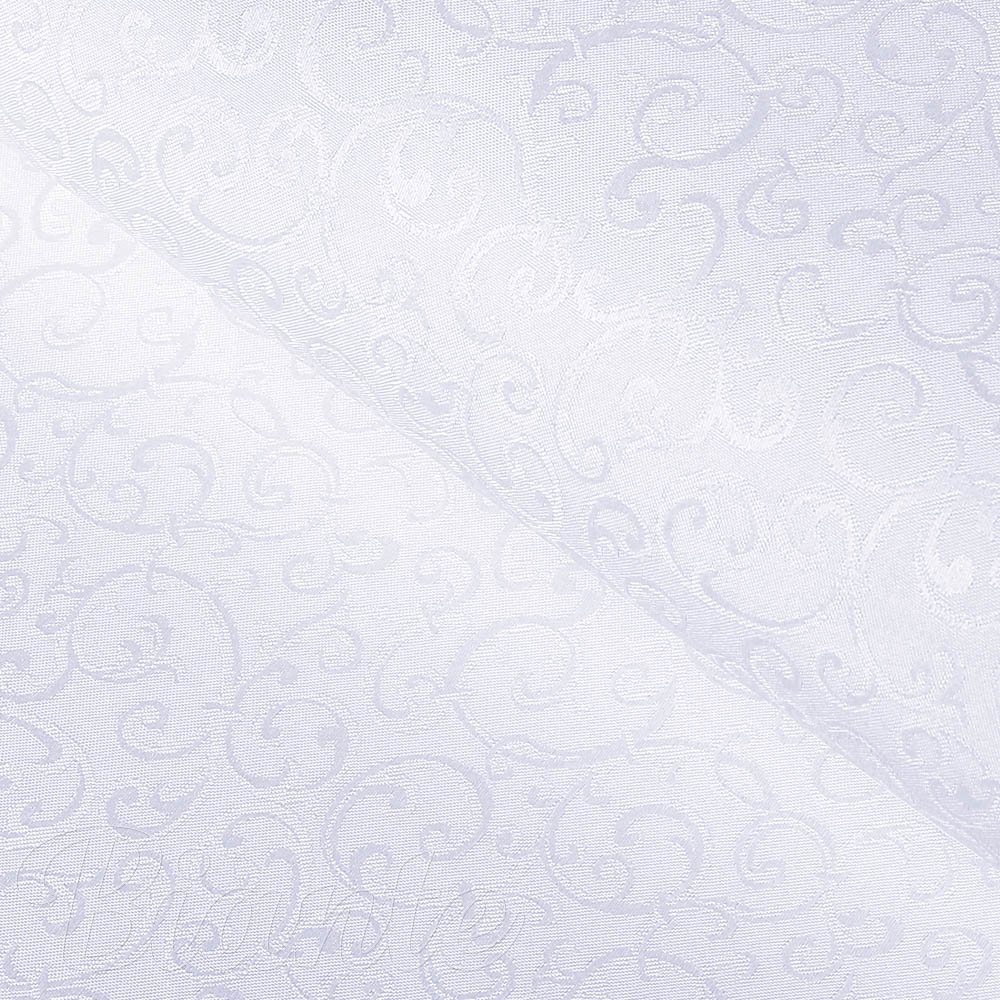 Teflonová látka na ubrusy TF-078 Ornamenty - studená bílá - šířka 160 cm - Biante.cz