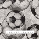 Dětská bavlněná látka/plátno Sandra SA-776 Černo-šedé kopačáky - šířka 160 cm - detail 3 - Biante.cz