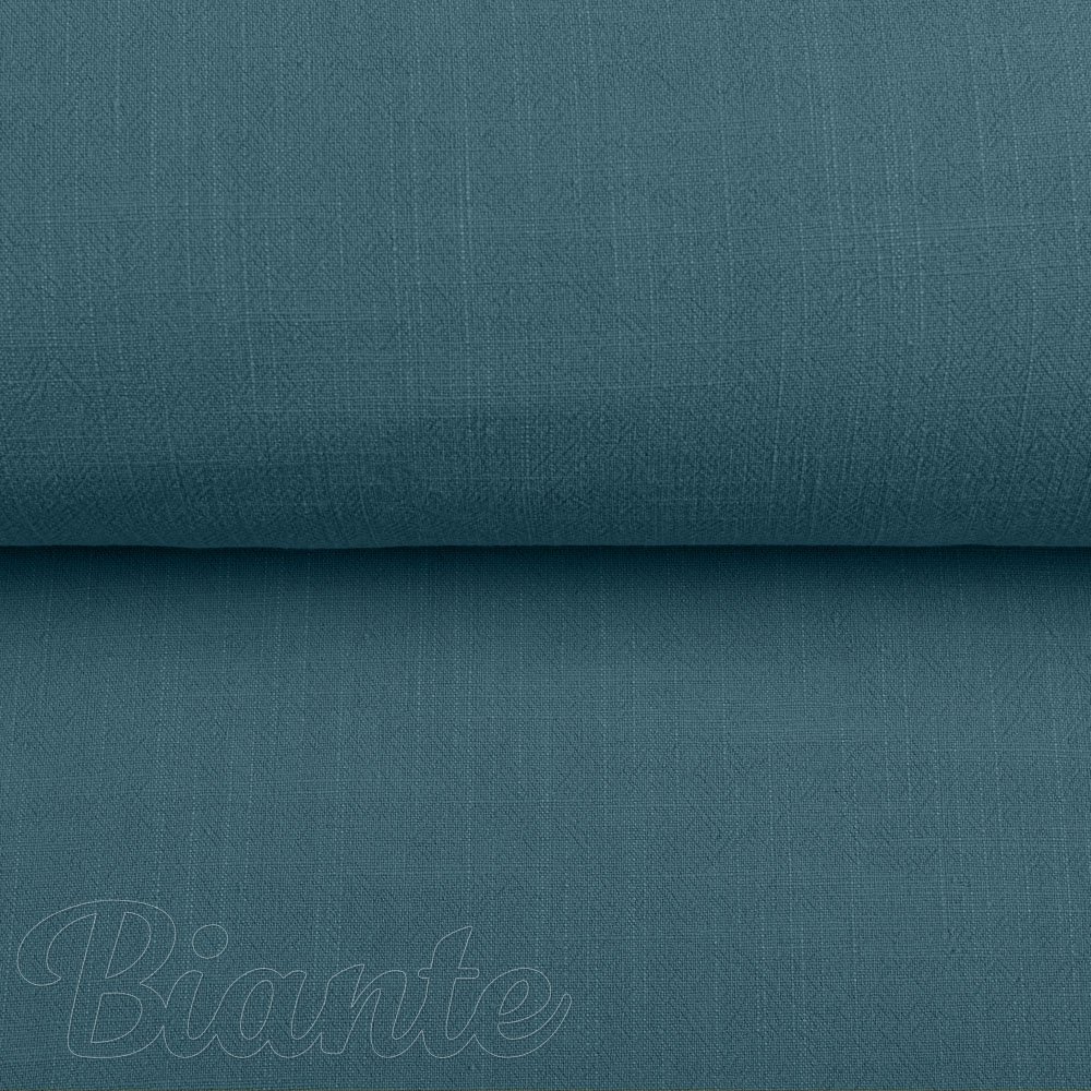 Lněná látka LEN-024 Petrolejově modrá - metráž šířka 140 cm - detail 3 - Biante.cz
