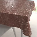 Sametový čtvercový ubrus Isabela IBL-013 Gold Design starorůžový - Biante.cz