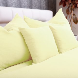 Mušelínové ložní povlečení Nature MSN-071 Světlé vanilkově žluté - detail 1 - Biante.cz Mušelínové ložní povlečení Nature MSN-071 Světlé vanilkově žluté - detail 1 - Biante.cz