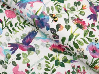 Bavlnená látka/plátno Sandra SA-495 Dúhové kolibríky medzi kvetmi - šírka 160 cm - Biante.sk Bavlnená látka/plátno Sandra SA-495 Dúhové kolibríky medzi kvetmi - šírka 160 cm - Biante.sk