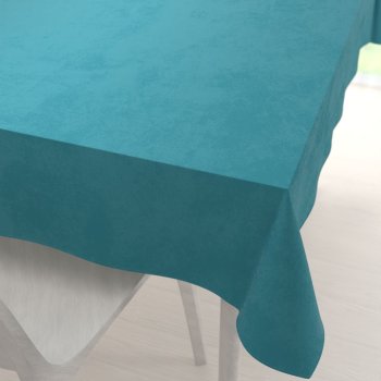 Velký sametový obdélníkový ubrus Velvet Premium SVP-035 Tyrkysově modrý - Biante.cz