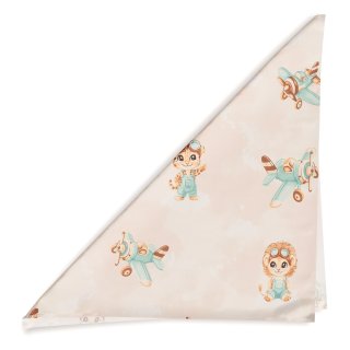 Dětský bavlněný šátek Sandra SA-686 Lvíčata s letadýlky na světle béžovém - detail 1 - Biante.cz Dětský bavlněný šátek Sandra SA-686 Lvíčata s letadýlky na světle béžovém - detail 1 - Biante.cz
