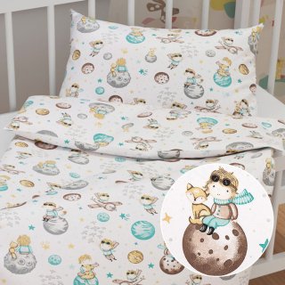 Dětské bavlněné povlečení do postýlky Sandra SA-561 Malý princ na bílém - Biante.cz Dětské bavlněné povlečení do postýlky Sandra SA-561 Malý princ na bílém - Biante.cz