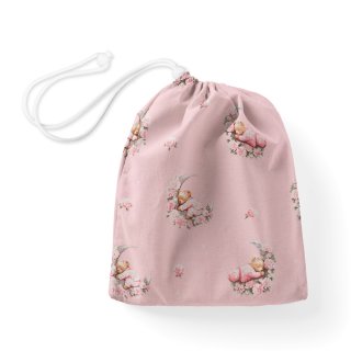 Bavlněný pytlík/sáček na přezůvky Sandra SA-626 Spící medvídci na růžovém - Biante.cz Bavlněný pytlík/sáček na přezůvky Sandra SA-626 Spící medvídci na růžovém - Biante.cz