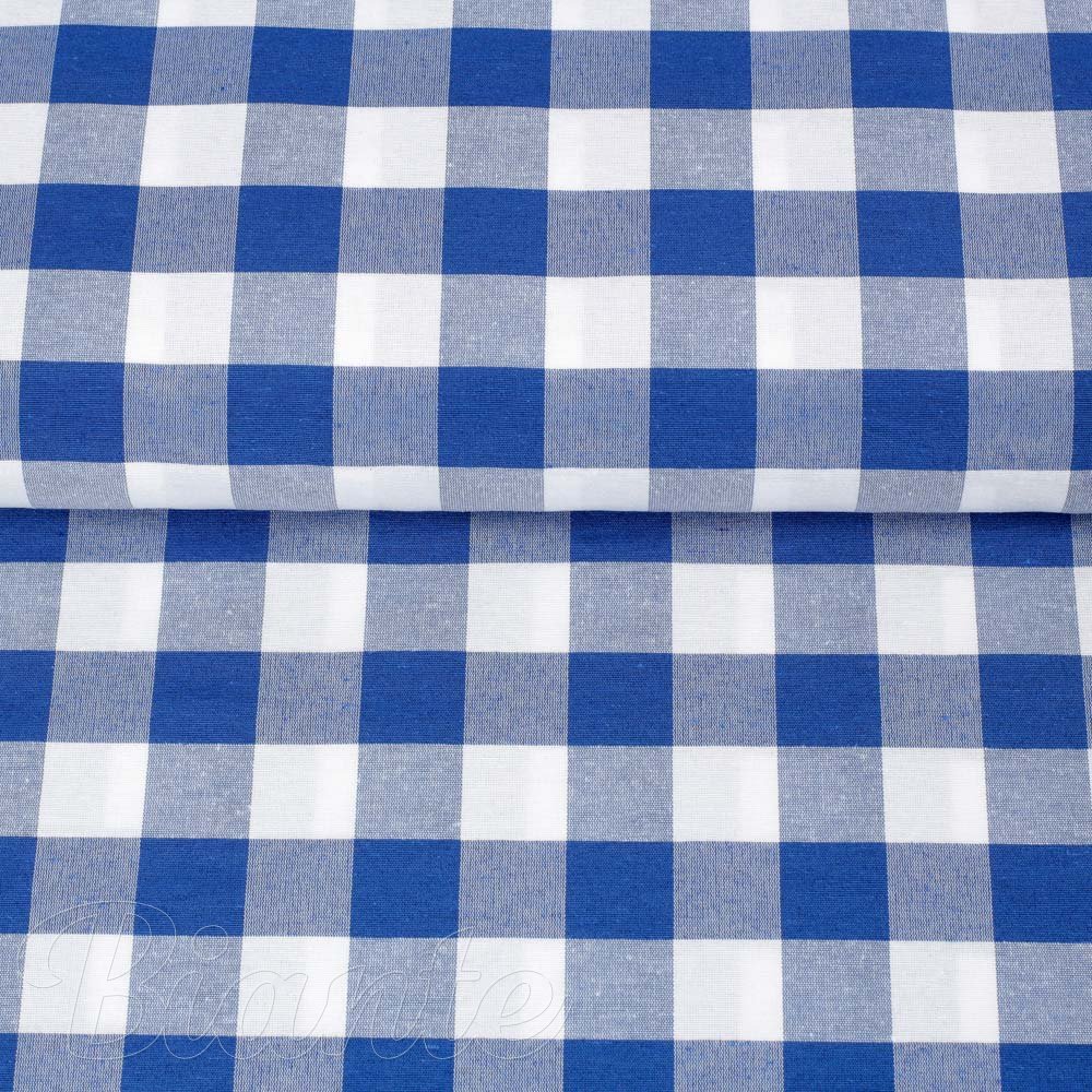 Dekorační látka Rebeka RE-007 Modro-bílá kostka velká - šířka 140 cm - detail 2 - Biante.cz
