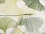 Bavlněná látka/plátno Sandra SA-576 Zelené Ginkgo listy na bílém - šířka 160 cm - detail 4 - Biante.cz