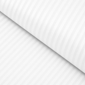 Damašek Atlas Gradl bílý - proužky 8 mm DM-015 - metráž šířka 150 cm