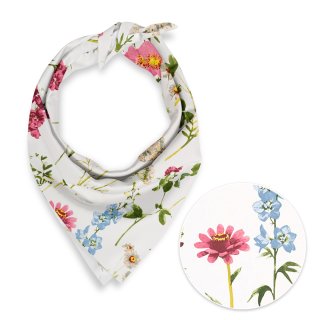 Bavlněný šátek Sandra SA-667 Velké luční kvítí na bílém - Biante.cz Bavlněný šátek Sandra SA-667 Velké luční kvítí na bílém - Biante.cz