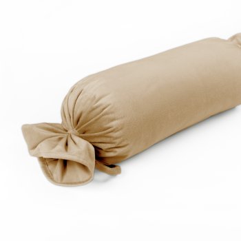 Sametový polštář válec bonbon Velvet Premium SVP-006 Pískově béžový - Biante.cz