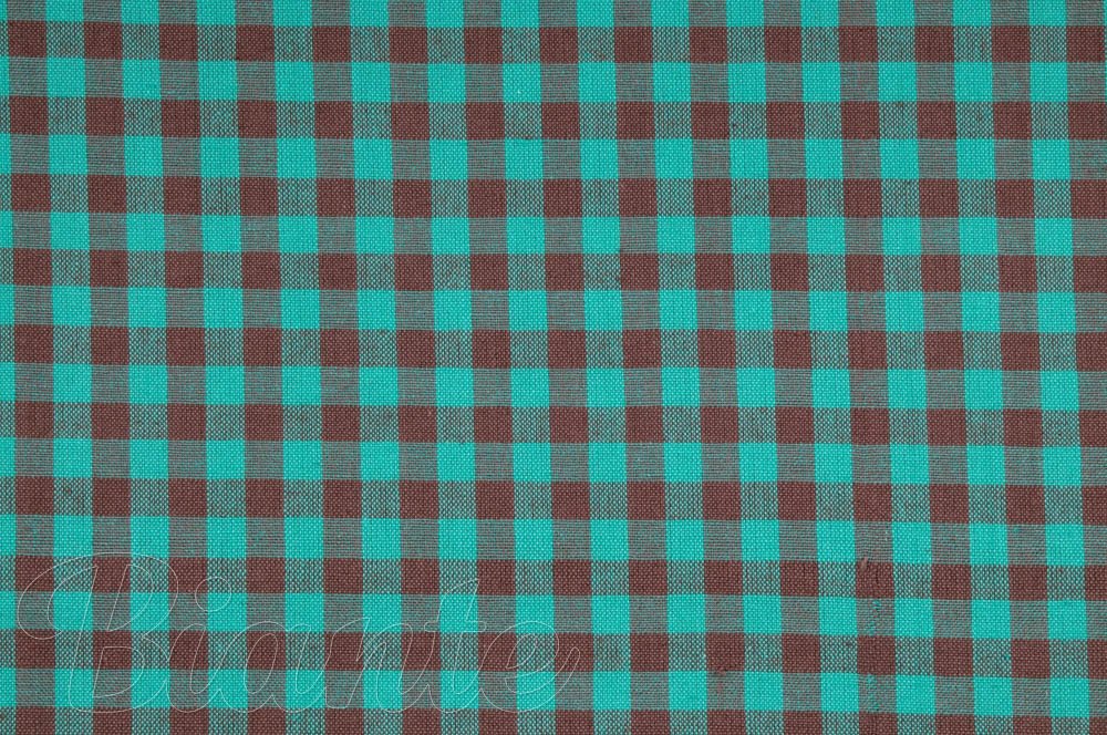Bavlněná látka Olivia OL-007 Tyrkysovo-hnědá kostka malá - šířka 150 cm - detail 4 - Biante.cz Bavlněná látka Olivia OL-007 Tyrkysovo-hnědá kostka malá - šířka 150 cm - detail 4 - Biante.cz