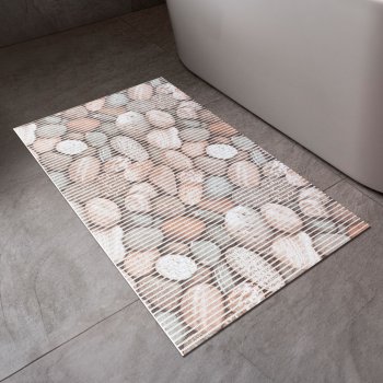 Kúpeľňová penová rohož / predložka PRO-019 Hnedočervené kamene - metráž šírka 65 cm - detail 1 - Biante.sk