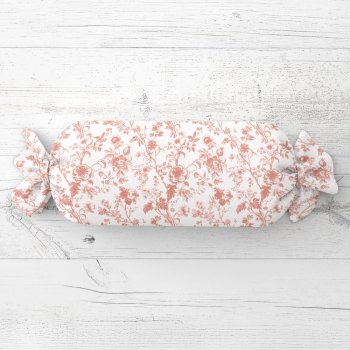 Polštář válec bonbon Sandra SA-640 Lososové květiny na bílém - Biante.cz Polštář válec bonbon Sandra SA-640 Lososové květiny na bílém - Biante.cz