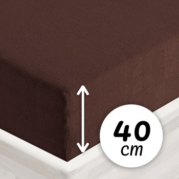 Froté napínací prostěradlo na extra vysokou matraci FR-026 Čokoládově hnědé - Biante.cz Froté napínací prostěradlo na extra vysokou matraci FR-026 Čokoládově hnědé - Biante.cz