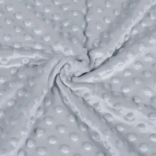Dětská látka Minky 3D puntíky MKP-050 Stříbrnošedá - šířka 150 cm