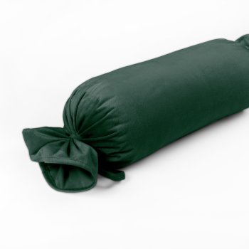 Sametový polštář válec bonbon Velvet Premium SVP-040 Lesní zelená - Biante.cz