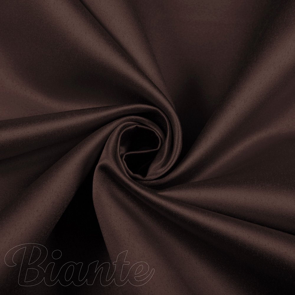 Látka polyesterový satén LUX-042 Čokoládově hnědá - šířka 150 cm - detail 1 - Biante.cz