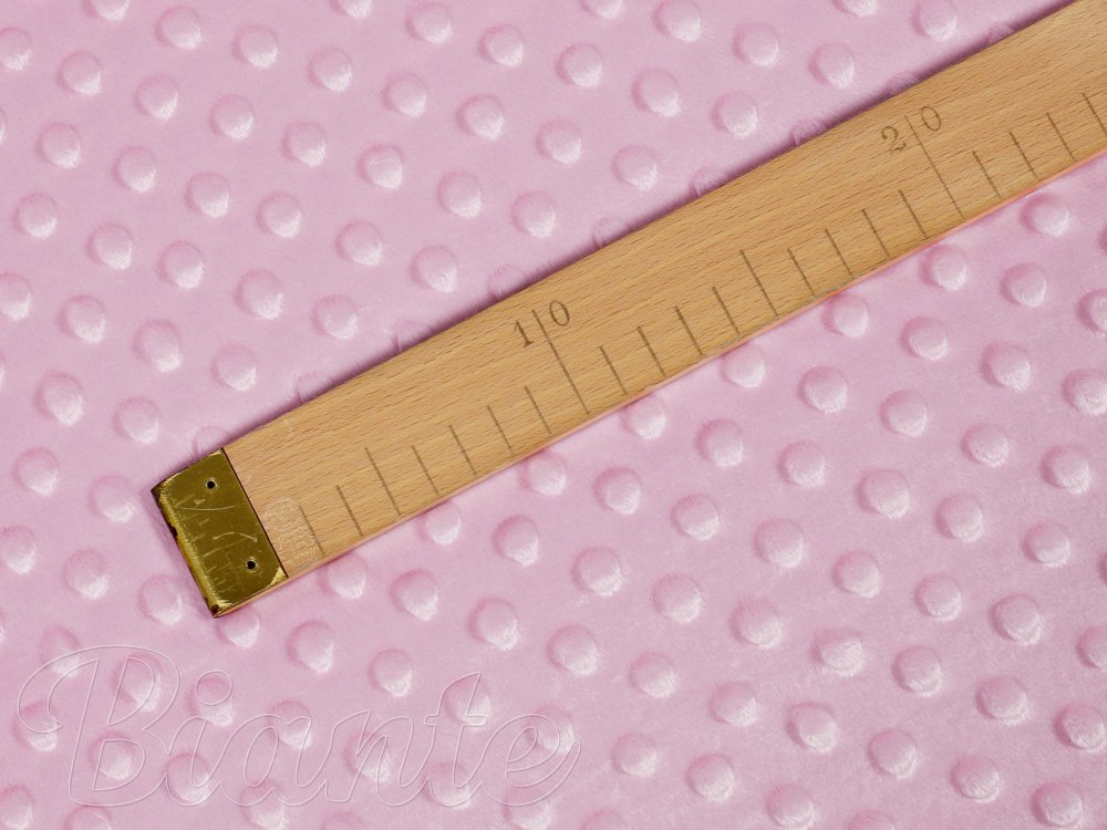 Dětská látka Minky 3D puntíky MKP-049 Světle fialovorůžová - šířka 150 cm - detail 5 - Biante.cz