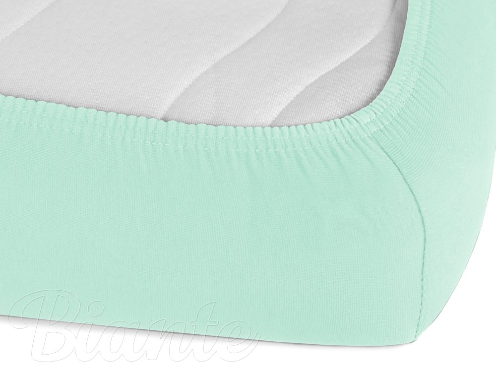 Jersey napínací prostěradlo JR-034 Mintové - detail 1 - Biante.cz