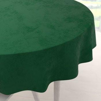 Sametový kulatý ubrus Velvet Premium SVP-032 Zelený - Biante.cz