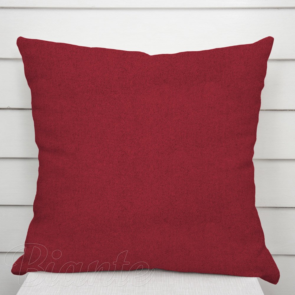 Povlak na polštář/imitace broušené kůže Alcantara ALC-018 Vínově červený - Biante.cz