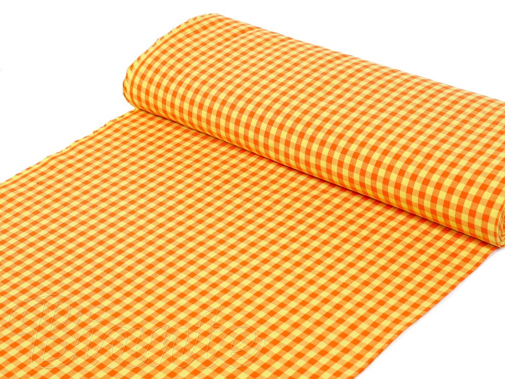 Bavlněná látka Olivia OL-006 Oranžovo-žlutá kostka malá- šířka 150 cm - detail 1 - Biante.cz Bavlněná látka Olivia OL-006 Oranžovo-žlutá kostka malá- šířka 150 cm - detail 1 - Biante.cz