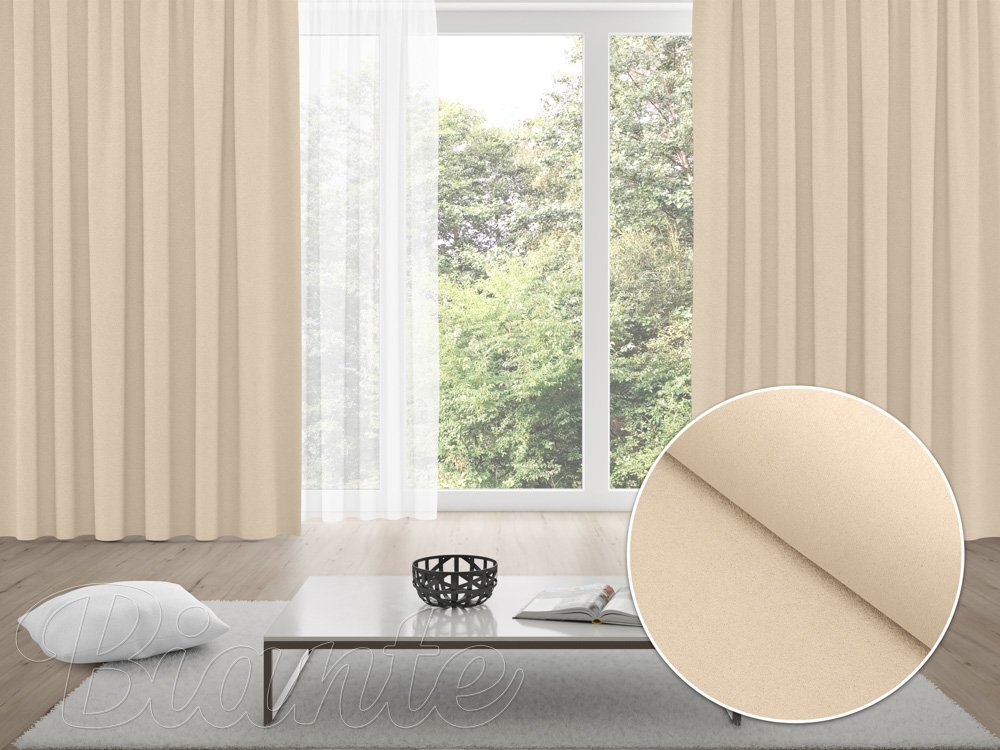 Zatemňovací závěs Blackout BKS-407 Krémově béžový - šířka 140 cm - Biante.cz Zatemňovací závěs Blackout BKS-407 Krémově béžový - šířka 140 cm - Biante.cz