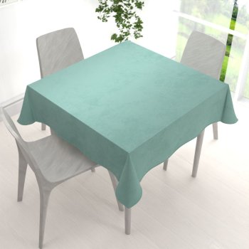 Velký sametový čtvercový ubrus Velvet Premium SVP-048 Pastelová ledově zelená - detail 1 - Biante.cz Velký sametový čtvercový ubrus Velvet Premium SVP-048 Pastelová ledově zelená - detail 1 - Biante.cz