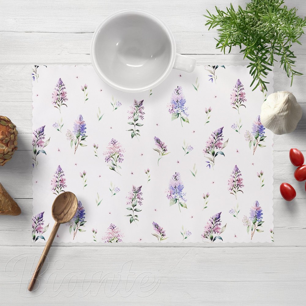 Teflonové prostírání na stůl TF-105 Šeříky na bílém - Biante.cz