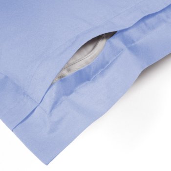 Bavlnená obliečka na vankúš s lemom Moni MO-054 Nebeská modrá - detail 1 - Biante.sk