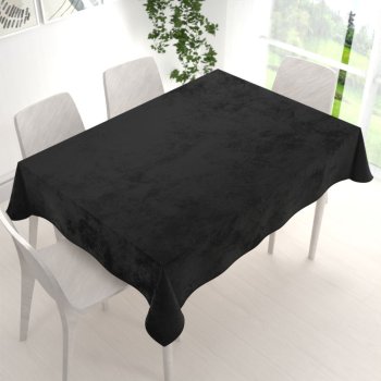 Velký sametový obdélníkový ubrus Velvet Premium SVP-023 Černý - detail 1 - Biante.cz