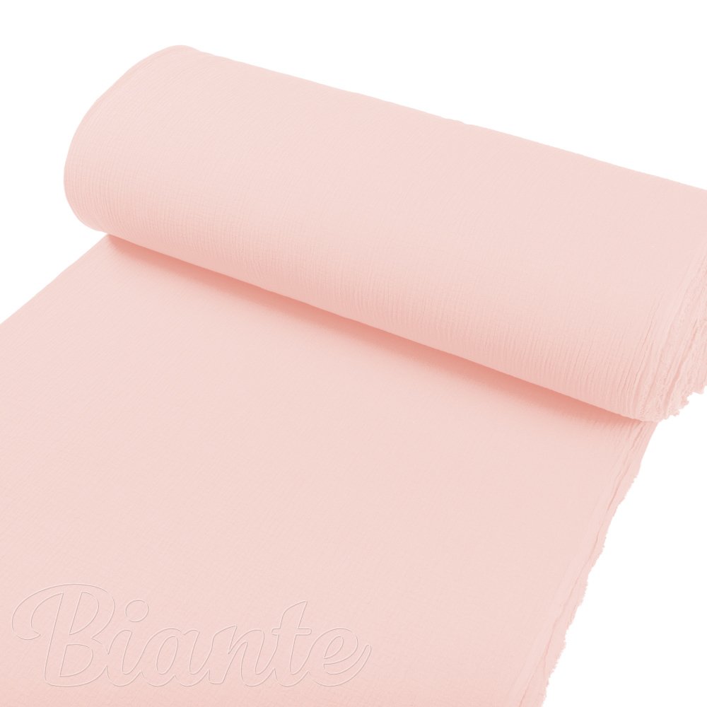 Mušelín dvojitá gázovina MSN-077 Bledě růžová - metráž šířka 140 cm - detail 2 - Biante.cz