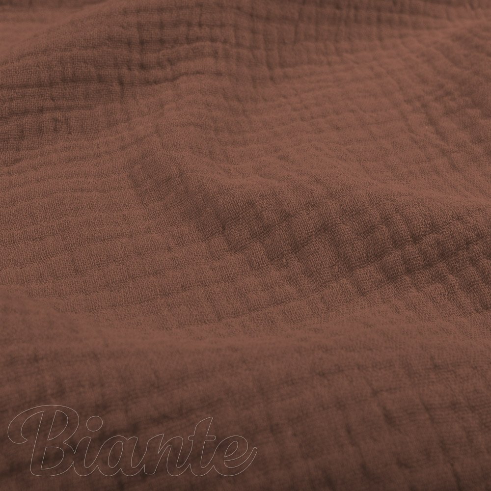 Mušelín dvojitá gázovina MSN-075 Hnědá - metráž šířka 140 cm - detail 1 - Biante.cz
