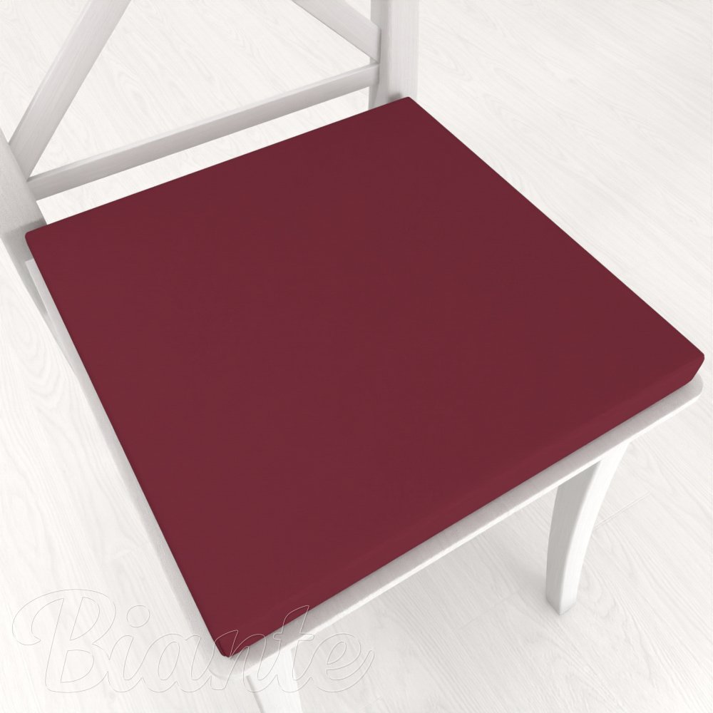 Štvorcový podsedák Rongo RG-044 Tmavé bordó  - 38x38x3 cm - Biante.sk