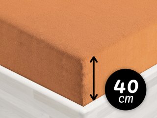 Froté napínacie prestieradlo na extra vysoký matrac FR-022 Okrové - Biante.sk Froté napínacie prestieradlo na extra vysoký matrac FR-022 Okrové - Biante.sk