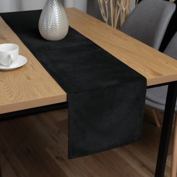 Sametový běhoun na stůl Velvet Premium SVP-014 Černozelený - Biante.cz Sametový běhoun na stůl Velvet Premium SVP-014 Černozelený - Biante.cz