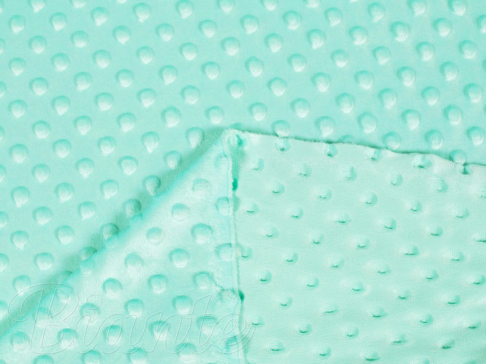 Dětská látka Minky 3D puntíky MKP-003 Mintová - šířka 150 cm - detail 3 - Biante.cz Dětská látka Minky 3D puntíky MKP-003 Mintová - šířka 150 cm - detail 3 - Biante.cz