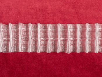 Řasící stuha RS-011 vlnky - šířka 7,5 cm - řasení 1:2 - Biante.cz